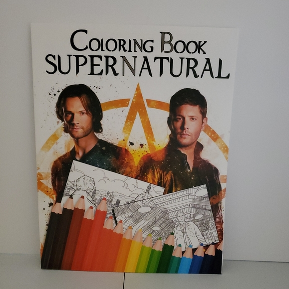 WB's Supernatural TV Show Coloring Book Fangirl Fan Art - Picture 1 of 12